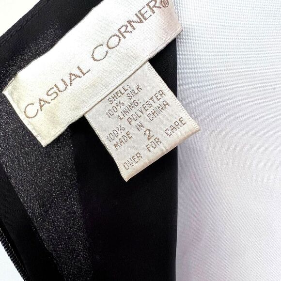 Vintage Sleeveless Silk Floral Fare Square Neck - Picture 5 of 6